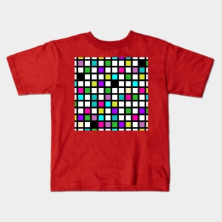 Checkered Colorful Pattern Kids T-Shirt